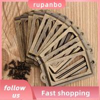 RUPANBO039392692 12pcs ตู้เฟอร์นิเจอร์ตู้ ป้ายลิ้นชักป้าย กล่องกล่องลิ้นชัก ทองเหลืองโบราณ โครงตู้ดึง ดีไอวาย งานทำมือ ที่ใส่นามบัตรไฟล์ บ้านในบ้าน