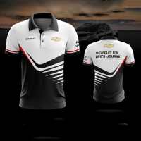 TH-POLO1-0||☼♕☸MOTOCAR CHEVROLET black and white stitching casual racing POLO T shirt wh3{trading up}