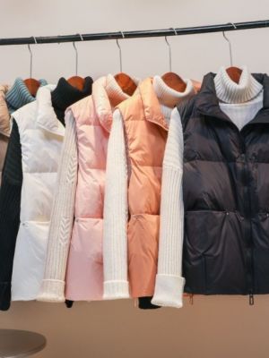 เสื้อแจ็คเก็ตเสื้อกั๊กลงสำหรับผู้หญิง,เสื้อแจ็คเก็ตบุนวมน้ำหนักเบาเสื้อแจ็คเก็ตเสื้อแขนกุด2023 2023