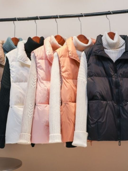 เสื้อแจ็คเก็ตเสื้อกั๊กลงสำหรับผู้หญิง-เสื้อแจ็คเก็ตบุนวมน้ำหนักเบาเสื้อแจ็คเก็ตเสื้อแขนกุด2023-2023