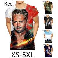 2023 Customized Fashion  3D printing Paul Walker mens T-shirt summer short sleeve casual T-shirt，Contact the seller for personalized customization