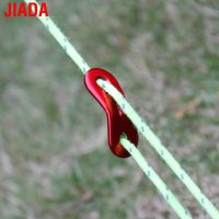 Jiada High Quality 2‑Hole Rope Buckles 30pcs Guyline Parachute Cord Tensioners Adjuster for Outdoor Camping Awning Tent