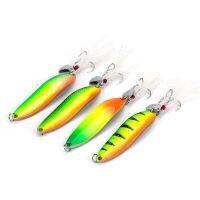 Rainbow Metal Spoon Lure 5g/9g/13g/18g/21g Saltwater Fishing Lure With Feather Sequins Noise Sinking Bait For Carp Fishing Bait