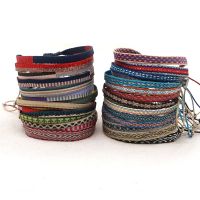 Go2Boho Boho Jewelry Braided Bracelet For Women Hand Weave Bracelets Bohemian Pattern Friends Vintage Textile Pulseras Mujer Charms and Charm Bracelet