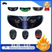 【cw】 Motorcycle Helmet Decoration Sticker Detachable Racing Helmet Lens Visor Cool Applique Personality Film Translucent Lens Decal ！