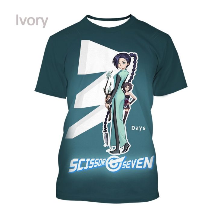 hot-anime-s-scissors-seven-ใหม่แฟชั่น-3d-การพิมพ์เสื้อยืดผู้ชายและผู้หญิงเสื้อยืด-scissor-seven-พิมพ์สบายๆ