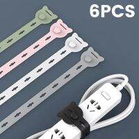 Cartoon Small Cat Shape Silicone Cable Ties Multifunction Data Cord Earphone Wire Mouse Keyboard Line Management Organizer Strap Cable Management