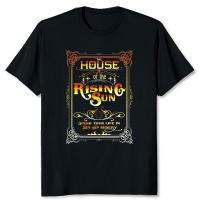 New Trendy Men S T-Shirt House Of The Rising Sun TShirt มีบ้านในเสื้อเสื้อสัตว์