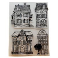 YINISE House Silicone Clear Stamps For Scrapbooking Seal DIY Album Cards Decoration Embossing Folder Craft Rubber Stamp 14x18cm