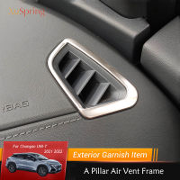 รถ A เสา Air Outlet Bezel Trim แหวนกรอบสติกเกอร์ด้านใน Garnish จัดแต่งทรงผมสำหรับ Changan UNI-T 2021 2022