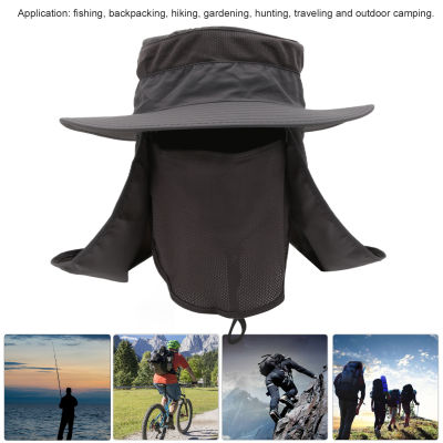 [HAQIMA2315] หมวกป้องกันแดดระบายอากาศได้ไนลอน Topi Memancing มีฝาปิดคอสำหรับผู้ชายและผู้หญิง