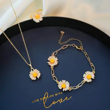 Daisy Flower Seed Beaded Choker Necklace for Kids – Kaya Online