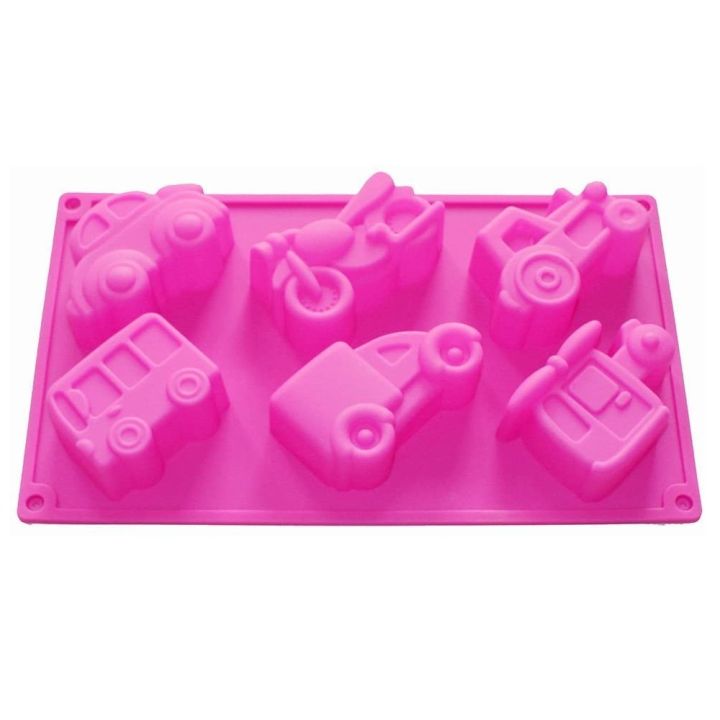 gl-แม่พิมพ์-ซิลิโคน-รถ-6-แบบ-6-ช่อง-แผ่นใหญ่-คละสี-car-large-plate-silicone-mold