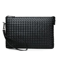 2021 New Mens Clutch Bags Leather Plaid Design Wrist Bag for Man Wallet with Hand Strap Holder Pack Light Business Pouch Male