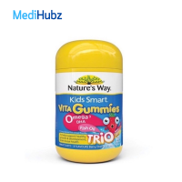 Natures Way Kids Smart Vita Gummies Omega3 DHA Fish Oil Trio กัมมี่ วิตามิน โอเมก้า3 น้ำมันปลา สำหรับเด็ก 60 เม็ด 17800