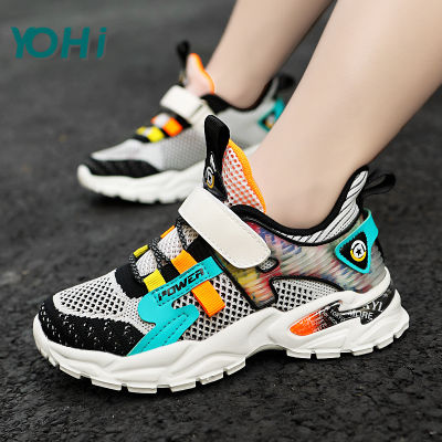 รองเท้าผ้าใบเด็กใส่ได้ทั้งชายและแบบเกาหลีของเด็กผู้หญิงชายและหญิง27-37non-slip รองเท้าวิ่งสไตล์น้ำหนักเบารองเท้ากีฬาตาข่ายสำหรับเด็ก