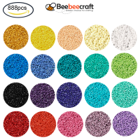 Beebeecraft 10g Cylinder Beads Opaque Colours Luster Uniform Size Red 2x1.5mm Hole: 0.8mm about 888pcs/10g