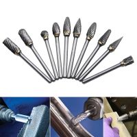 【LZ】✻■  Desenho de metal Tungsten Carbide Milling Cutter Rotary Tool Burr Double Diamond Cut Ferramentas Dremel Moagem Elétrica 10 Pcs