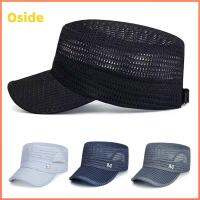 OSIDE ชายหญิง ปรับได้ปรับได้ กับตาข่าย หมวกบังแดด หมวกกองทัพ หมวก Snapback หมวกแก๊ปเบสบอล