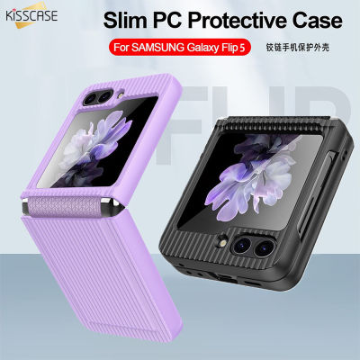 [พร้อมเลนส์ Tempere Film] Kisscase สำหรับ Samsung Z Flip5 5G Flip4 Flip3 Case Macaron Candy สีกระเป๋าเดินทาง Shell บานพับฟิล์มเปลือกแบบบูรณาการ Anti-Slip สำหรับ Samsung Galaxy Z Flip 5 5G Case822