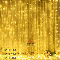 3m Led Curtain Wreath on Window Usb Power Fairy Lights Garland with Remote Control New Year Wreath Led Lights Christmas Decorati