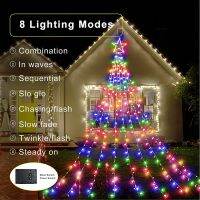 Solar Yard Decorations Star Lights 344 LED 8 Modes Outdoor Waterproof Solar Powered Garden Star Lights for Christmas Holiday