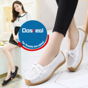 DOSREAL Giày Nữ Đế Bằng Da Thật
