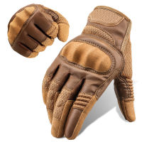 Leather Touchscreen PU Motorcycle Full Finger Gloves Protective Gear Racing Pit Bike Riding Motorbike Moto Motocross