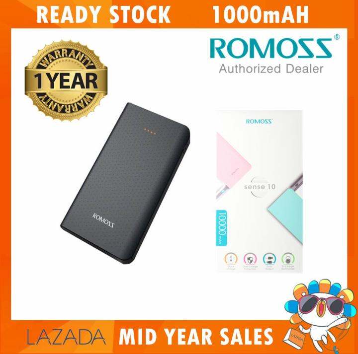 Romoss Sense Mah Dual Port Powerbank Slim Power Bank Lazada