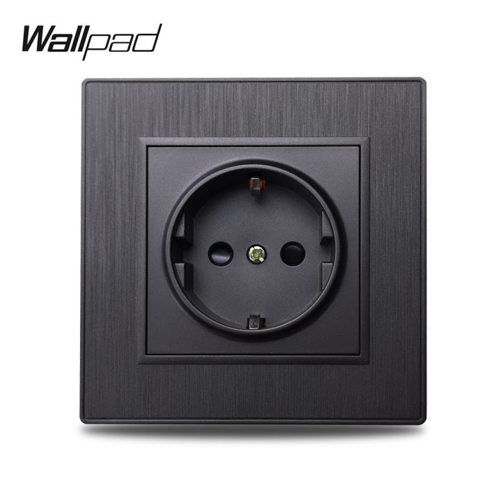 wallpad-s6-eu-electric-outlet-power-wall-socket-german-plug-black-silver-gold-brushed-pc-plastic-imitating-aluminum