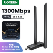 UGREEN Bộ Chuyển Đổi Wifi Với Bộ Khuếch Đại 1300Mbps 5Ghz & 2.4GHz Băng