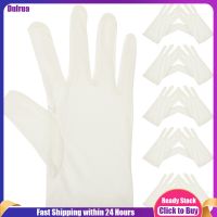 Dulrua 6 Pairs Work Glove Jewelry Eczema Gloves Stretchable Lining Mittens White Cotton Gloves Work Banquet White Gloves Hand