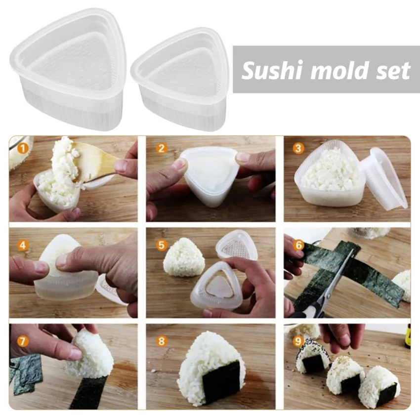 4PCS/Set DIY Sushi Mold Onigiri Rice Ball Food Press Triangular Sushi Maker  Mold Sushi Kit Japanese Kitchen Bento Accessories - Price history & Review, AliExpress Seller - hengheng Store