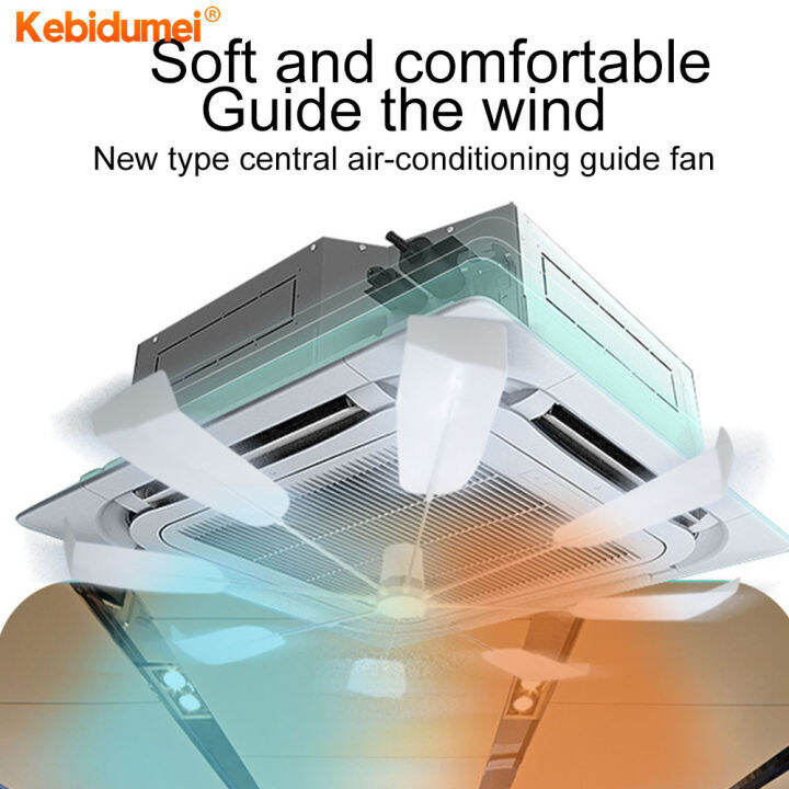 Kebidumei Air Conditioner Cover Wind Deflector Autorotating Fan Blades