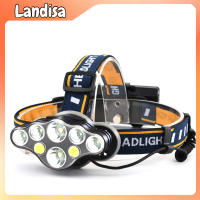 8led Led Headlamp 2000lumen Usb Charging Strong Light Outdoor Night Fishing Light Cob Emergency Light