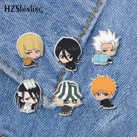 【CW】 2021 New Bleach Lapel Pin Hichigo Ichigo Rukia Epoxy Clasp Brooch