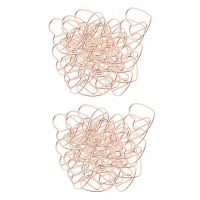 100 Pieces Love Heart Shaped Small Paper Clips Bookmark Clips for Office School Home Metal Paper Clips