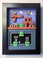 3D shadowbox ซูเปอร์ marioed Bros zeldaed คิดถึงเกมพีวีซีกรอบรูปผนังจิตรกรรมเครื่องประดับเครื่องใช้ในบ้านสำหรับ livings ห้อง