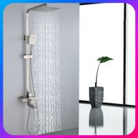 ชุดฝักบัวอาบน้ํามัลติฟังก์ชั่นทรงสี่เหลี่ยมชุดฝักบัวอาบน้ำ Rain Shower Faucet