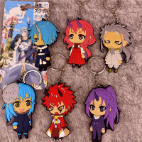 5Pcs นั้น I Got Reincarnated เป็น Slime PVC พวงกุญแจจี้อะนิเมะ Periphery สองด้าน PVC Soft กาวพวงกุญแจประมาณ7ซม. การ์ดสี