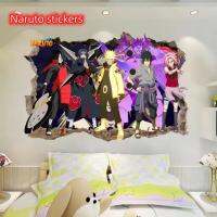 Naruto stickers three-dimensional wall stickers Naruto holes Sasuke cartoons cartoons childrens rooms waterproof decorati