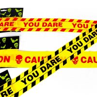 6m Halloween Caution Tape Decorations Orange Yellow Warning Safety Tape Barricade Tape for Halloween Party Decor Haunted Houses