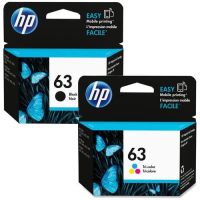 HP 63 Original Ink Advantage Cartridge (Tri-color/Black) | ตลับหมึก HP 63 (หมึก 3 สี/หมึกสีดำ)