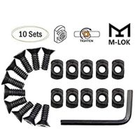 {:“》 -- 10ชิ้น M-Lok อะไหล่สกรูราง Mlok T น็อตอะไหล่สกรูชุดสกรูของสกรู