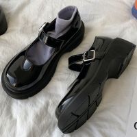 【LZ】┇  Jk Feminino Sapatos Uniformes de Verão Pequenos Sapatos De Couro PU Bonito Mary Janes Cabeça Redonda Em 2023 O Novo Vestido Frete Grátis