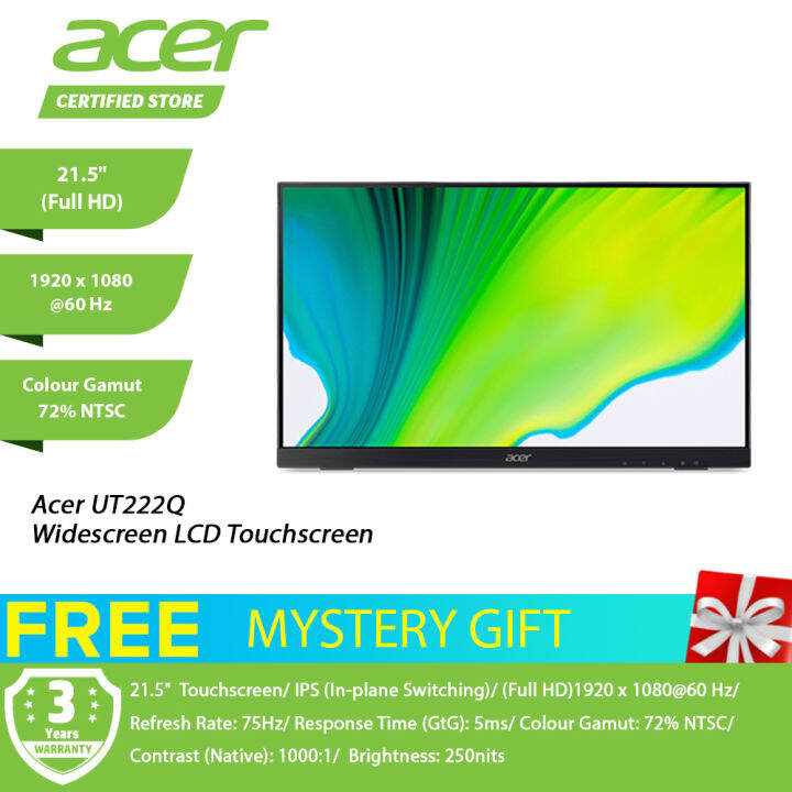 Acer UT222Q Widescreen LCD Touchscreen Monitor | Lazada