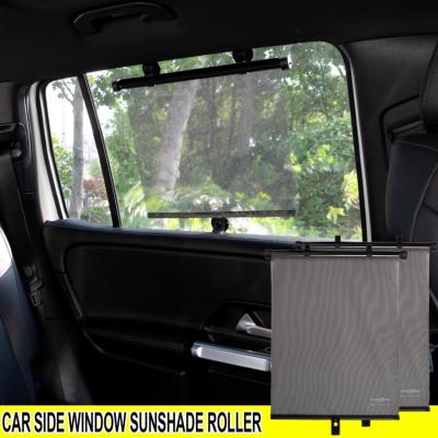 2Pcs รถ Roller Sunshade Window Retractable Sun Shade Universal Curtain Sun Glare Block Anti-UV W ถ้วยดูด Punch-Free Blind