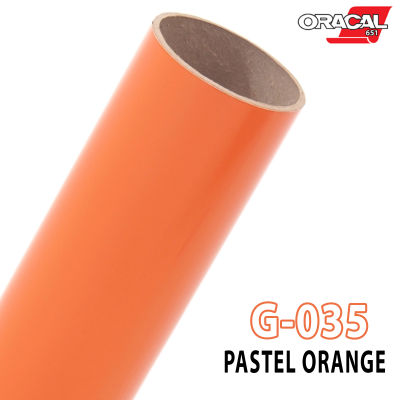Oracal 651 G035 สติ๊กเกอร์เงาสีส้ม ติดรถยนต์ (กดเลือกขนาด)