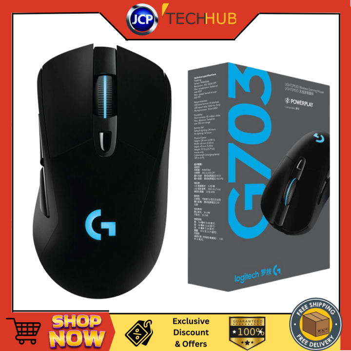 JCP TechHub Logitech G703 LIGHTSPEED Wireless Gaming Mouse 2.4Ghz ...