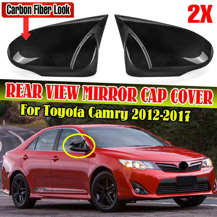 2pcs Carbon Fiber Look Rear View Mirror Cap Cover Direct AddOn Left